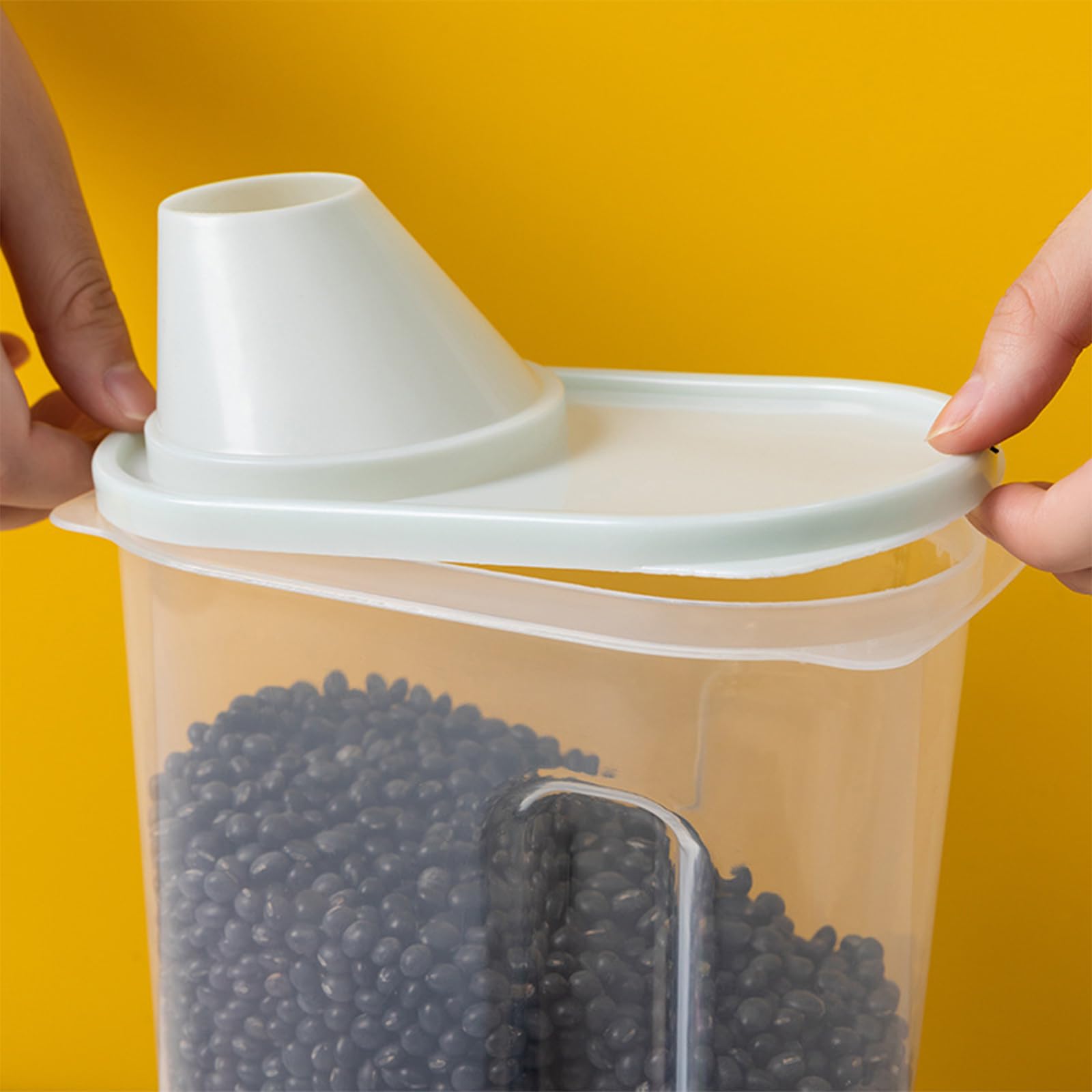LUFEVRM Confezione da 4 contenitori ermetici per cereali e alimenti secchi, 2,5 l