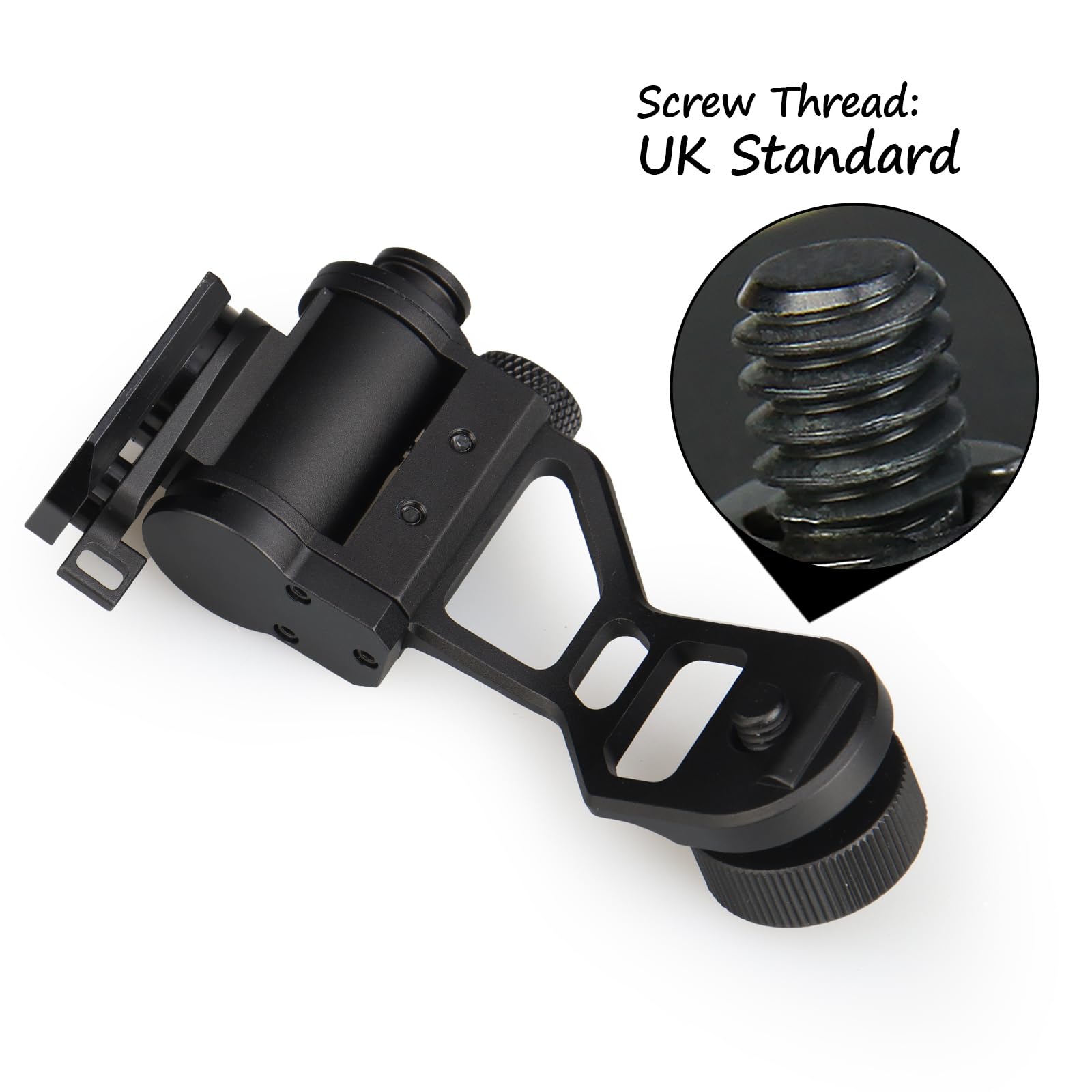 New Aluminum Night Vision Goggle j-arm Mount for Helmet Night Vision NVG Mount fit for Hunting PVS 14(UK Standard Interface)