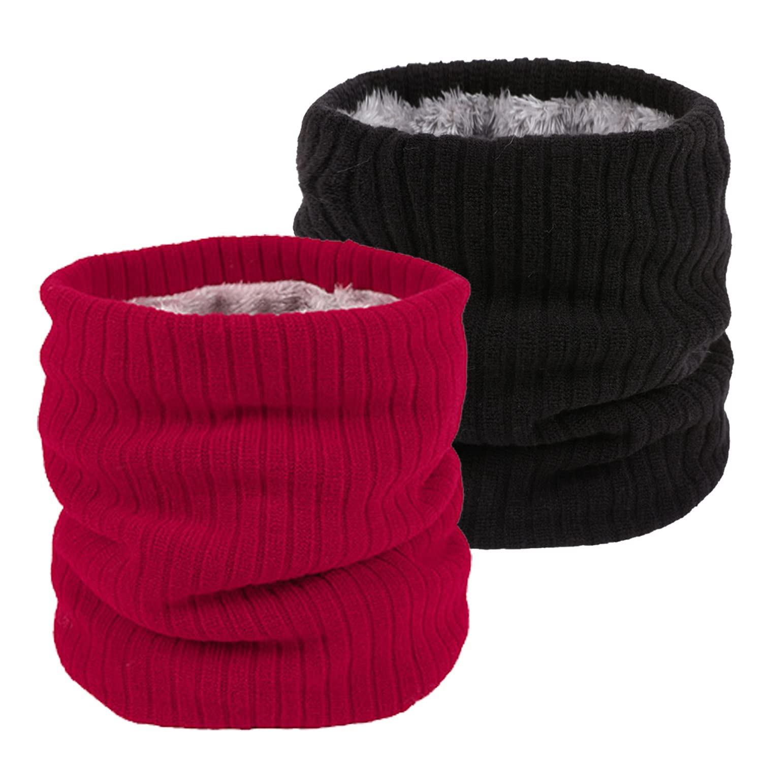 lifwimner 2 Pezzi Scaldacollo Uomo Sciarpa da Donna e da Uomo Invernale a Maglia Caldo, Scaldacollo Moto Invernale Scalda Collo Cervicali, Neck Warmer Snood