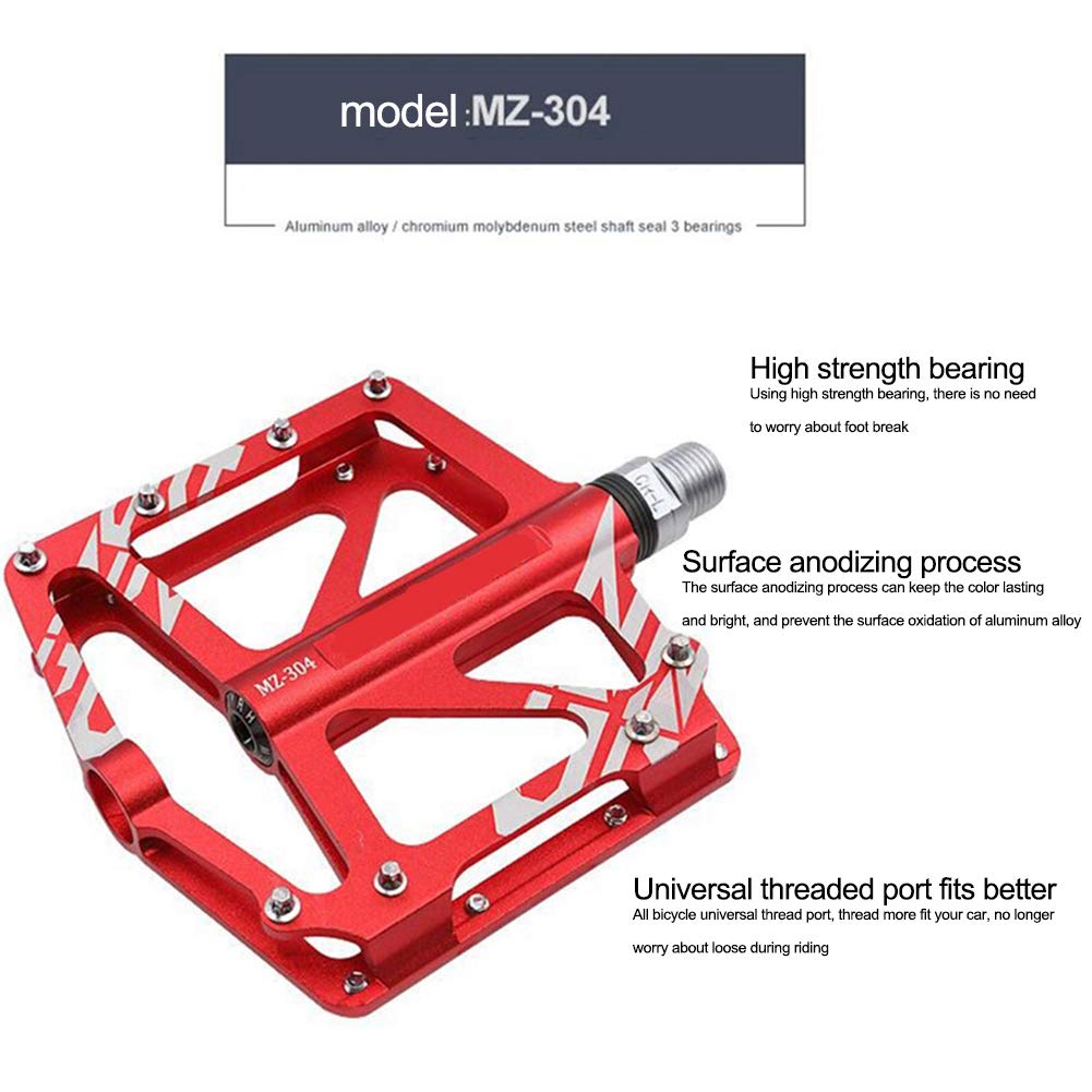 EVTSCAN Pedali per Bicicletta in Lega di Alluminio Bici da Strada o MTB, Pedali per Mountain Bike Antiscivolo a 3 Cuscinetti(d'Argento EVTSCAN Pedali per Bicicletta in Lega di Alluminio Bici da Strada o MTB, Pedali per Mountain Bike Antiscivolo a 3 Cuscinetti(d'Argento