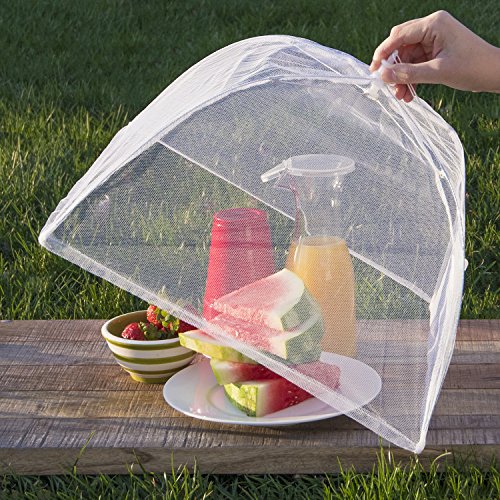 Prextex Pop Up Mesh Screen Food Cover (6 Pack) Outdoor Picnic Accessories - Thumbnail 2