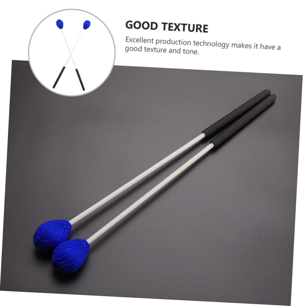 TOYANDONA 3paia Bacchette Per Percussione Lana Con Testa Strumento Musicale Per Batteria e Pratica Manico Resistente e Facile Da Impugnare Per Musicisti e Performance Dal
