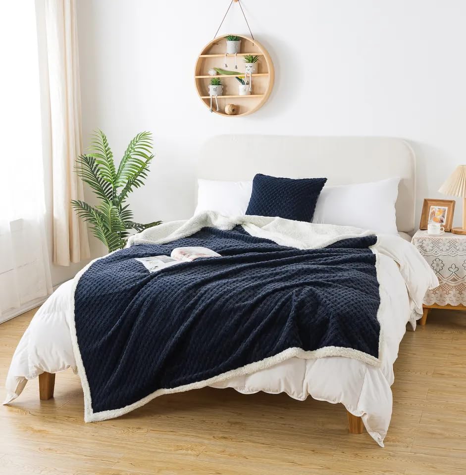 Reexplore Super Soft Light Weight Double Bed King Size All Seasons Double Bed Blanket for Kids, Teenagers & Adults (200 x 230 cm, 78 x 90 Inches) (Navy Blue) (B0CLKHVD5L) Amazon Price History, Amazon Price Tracker