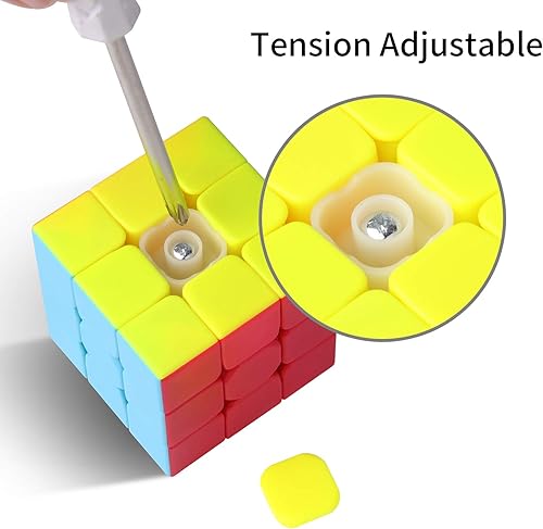 Miniatura 5 de ROXENDA Cubo de velocidad de 3 x 3 pulgadas cubo mágico QYTOYS Warrior S sin calcomanías rompecabezas esmerilado cubo mágico