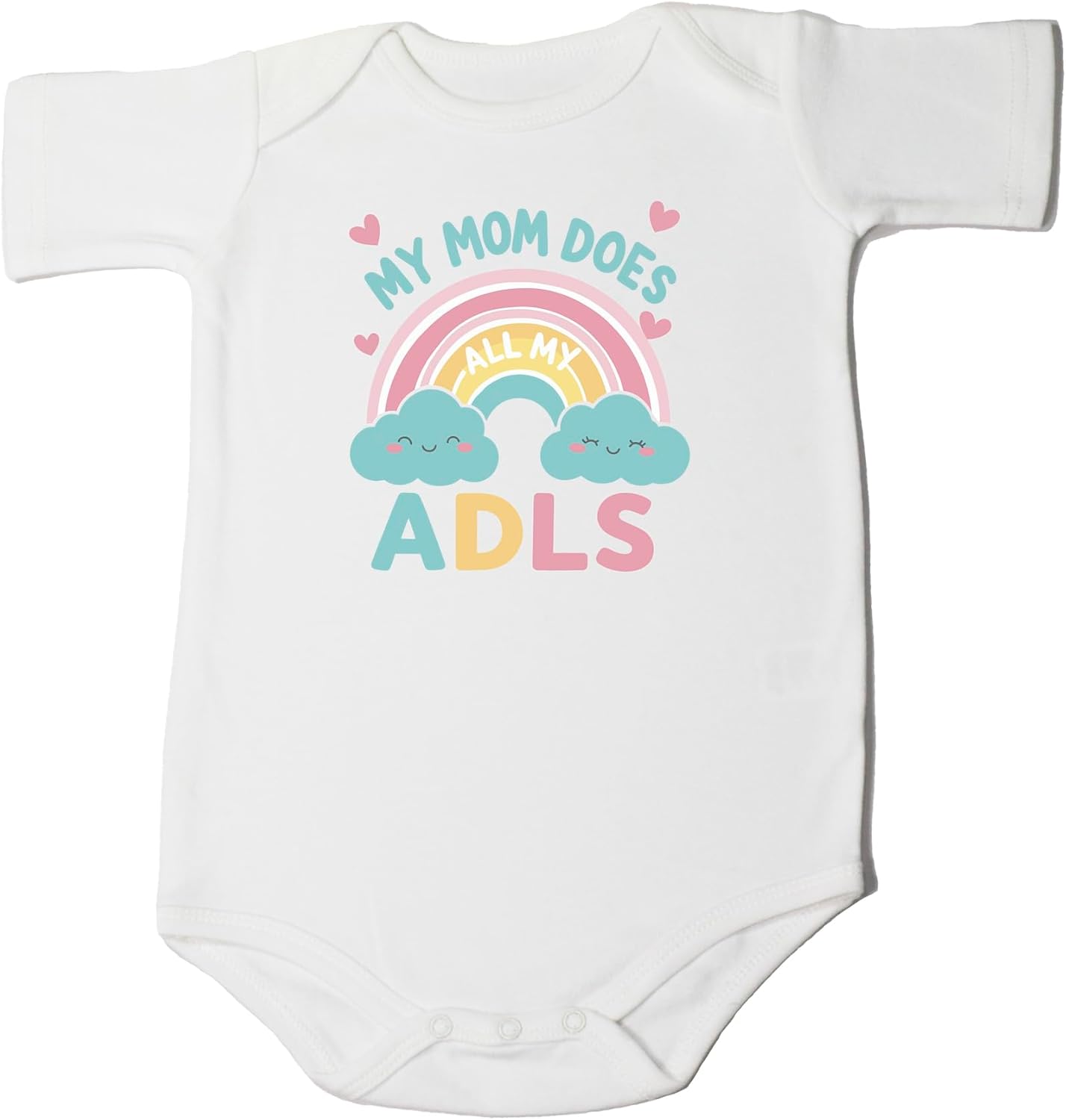 Cute Baby Printed Romper Mom Does All My ADLs Personalized Baby Funny Bodysuit Baby Shower Caring Mom Sweatshirt