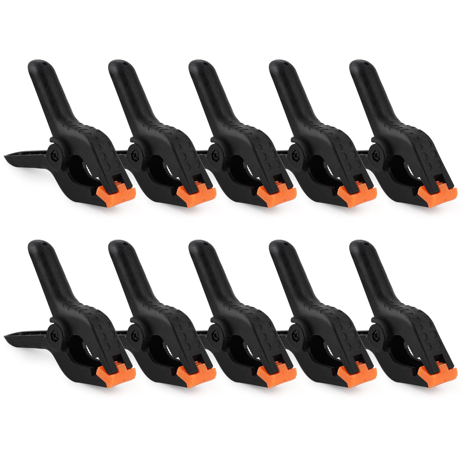 10 Morsetti A Molla In Nylon Da 4 Pollici - Per Tessuti, Carta, Legno, Con Artigli Regolabili