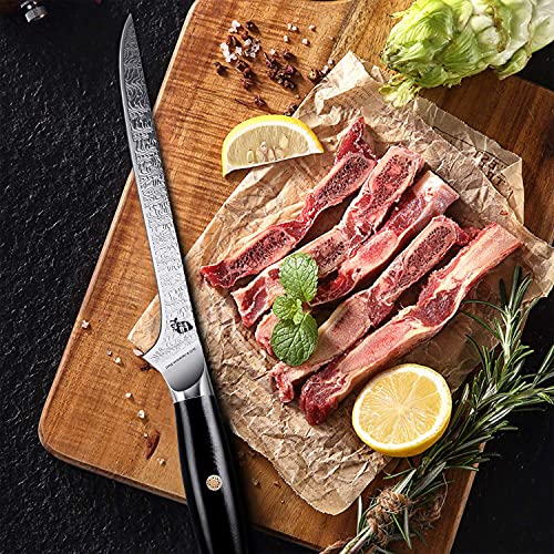 Tuo Boning Knife 7 Inch - Fish Fillet Knife For Deboning, Aus-8 Stainless Steel & G10 Handle - Falcon S Series With Gift Box #TOP4