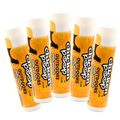 Chicken Poop Sunblock - Bálsamo labial Simone Chickenbone 100% natural hidratante con SPF 30 para labios secos y agrietados, 0.15 onzas, al aire