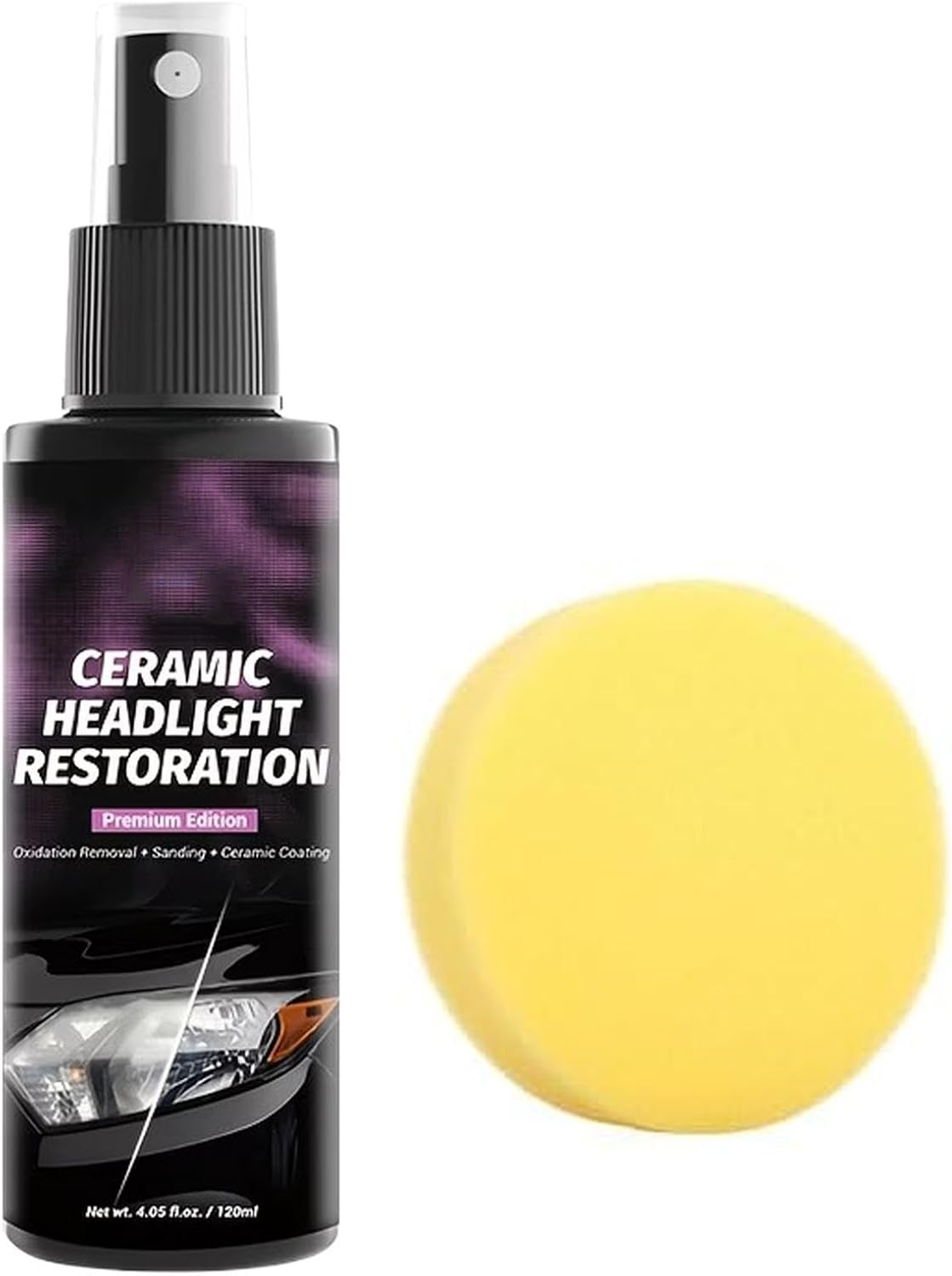 Headlight Restoration Kit 120ml Fast Acting Automotive Polishing