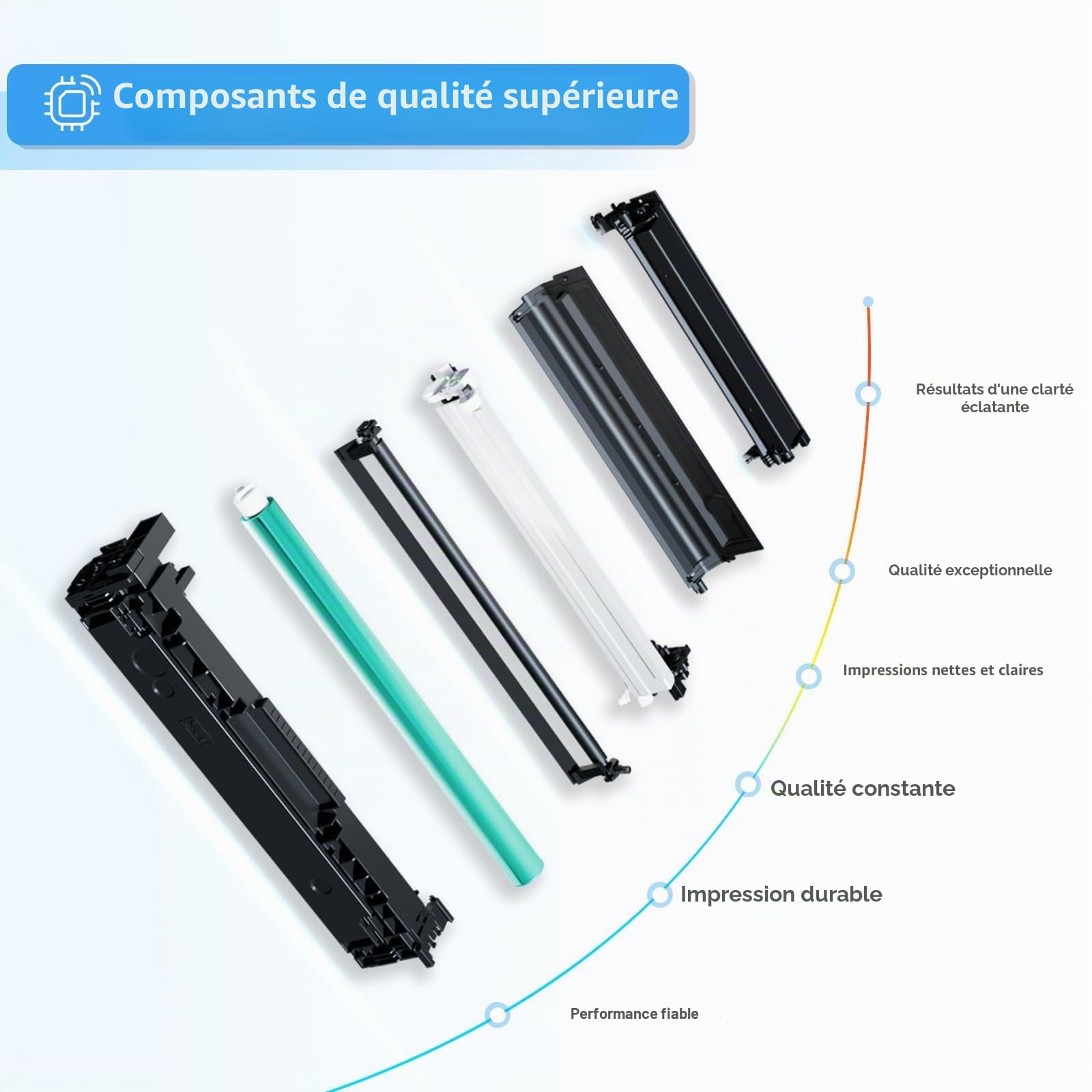 410A CF410A Compatible pour HP 410A 410X MFP M477fdw Toner 4-Pack