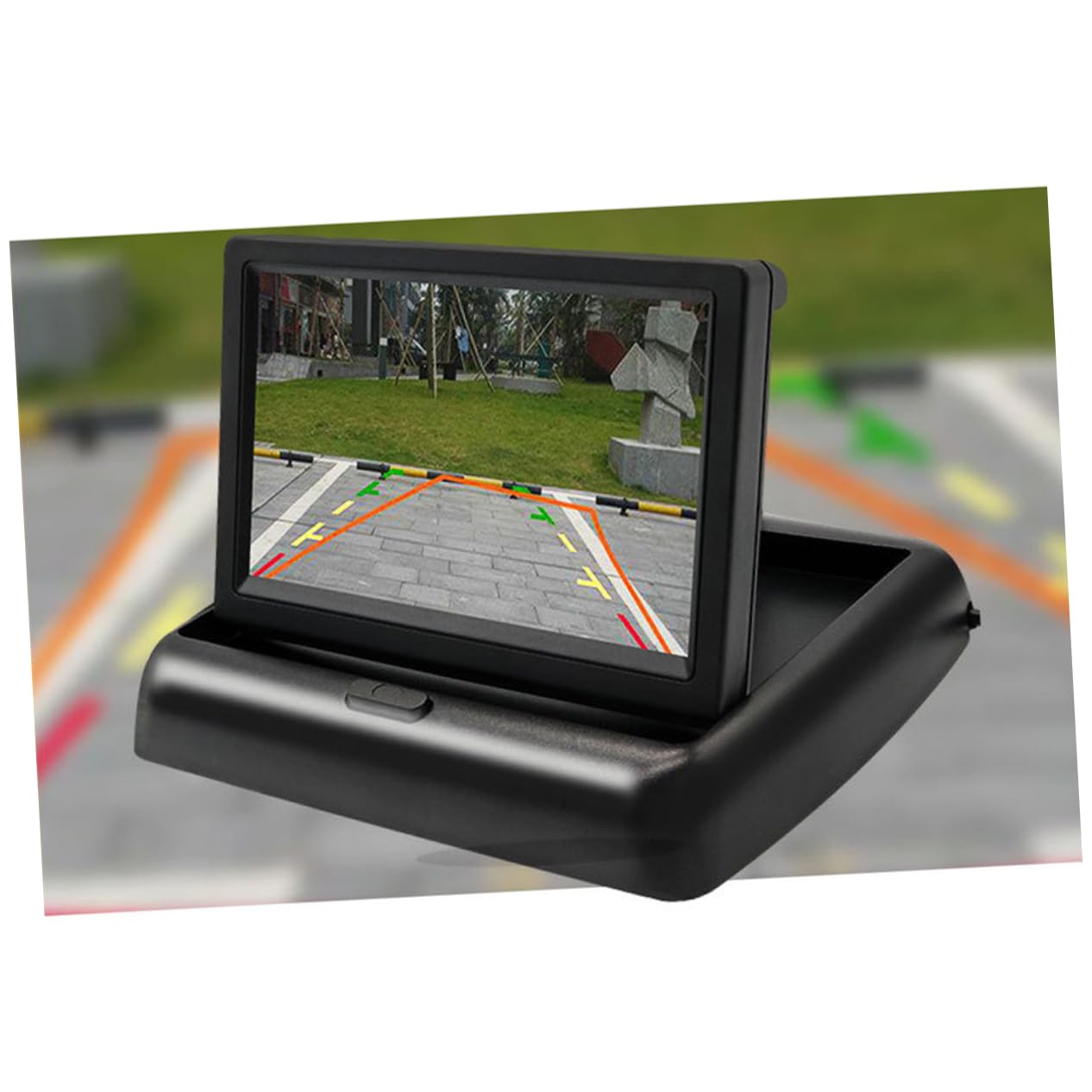 Moniteur de Voiture 4, 3 Pouces 480x272 ABS Noir DC 12-24 V | Moniteur de Voiture, Rapport 350: 1, Vue Arrière en Temps Réel, Installation Facile, pour Rv et Usage DIY