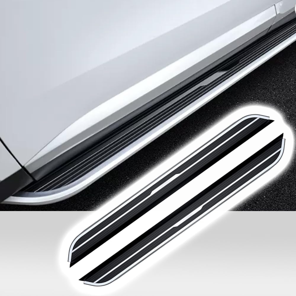 2pcs Accessories Silver-Edged Side Step fit for Buick Envision 2016-2020 Running Board Aluminium Pedal SUV car Styles Black Frame(with Brackets)