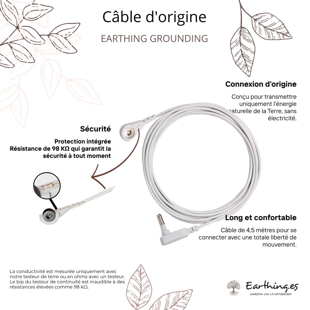 Drap de terre et de mise à la terre | Améliore le sommeil profond | Coton bio certifié GOTS avec argent | Ensemble complet pour lit double - Queen Size - 160 x 200 x 30 cm