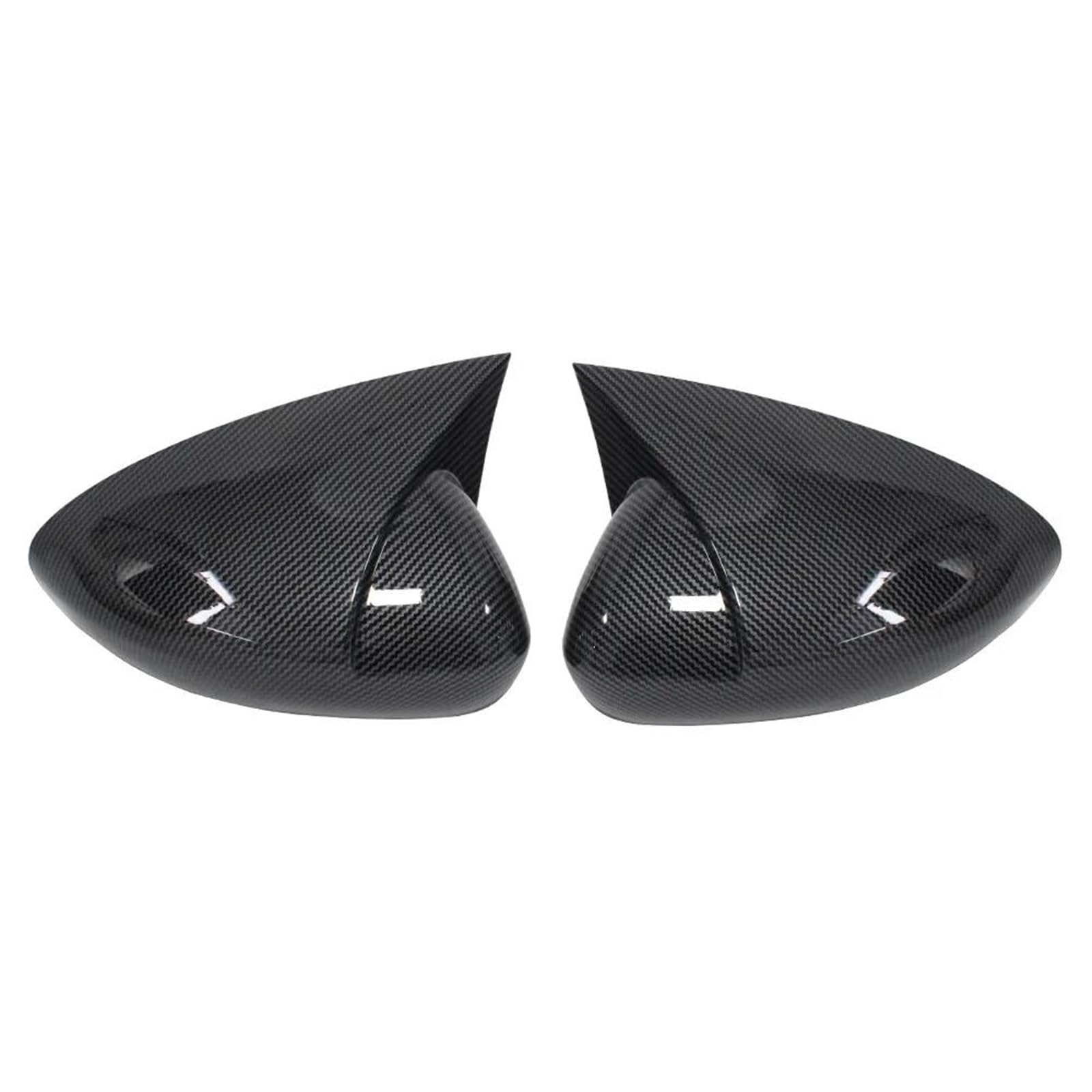 Yeskit Carbon Fiber Black For Fiat For Tipo For Egea 2015-2023 Car Sticker Rearview Side Mirror Cover Wing Cap Exterior Door Case Trim(Carbon Fiber Black)