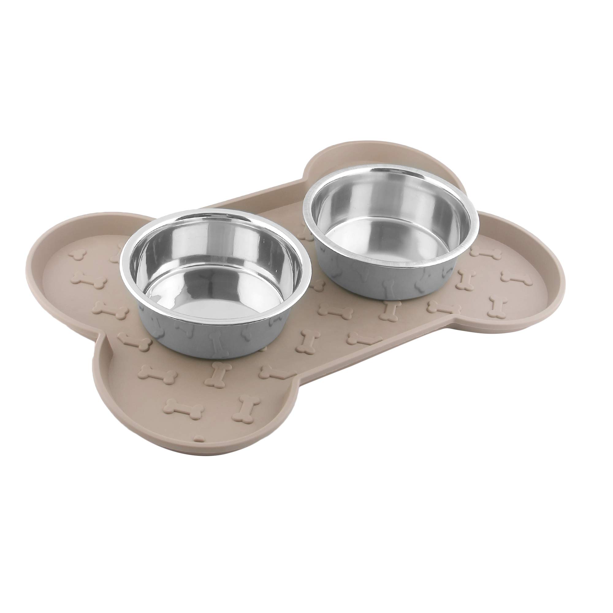 AniMax Bone Shape Tray Anti Skid With Stainless Steel Bowl (Specially For Dog)-520 Ml,?18 cm,H_15 cm,W_18 cm (B08B6BK71Q) Amazon Price History, Amazon Price Tracker