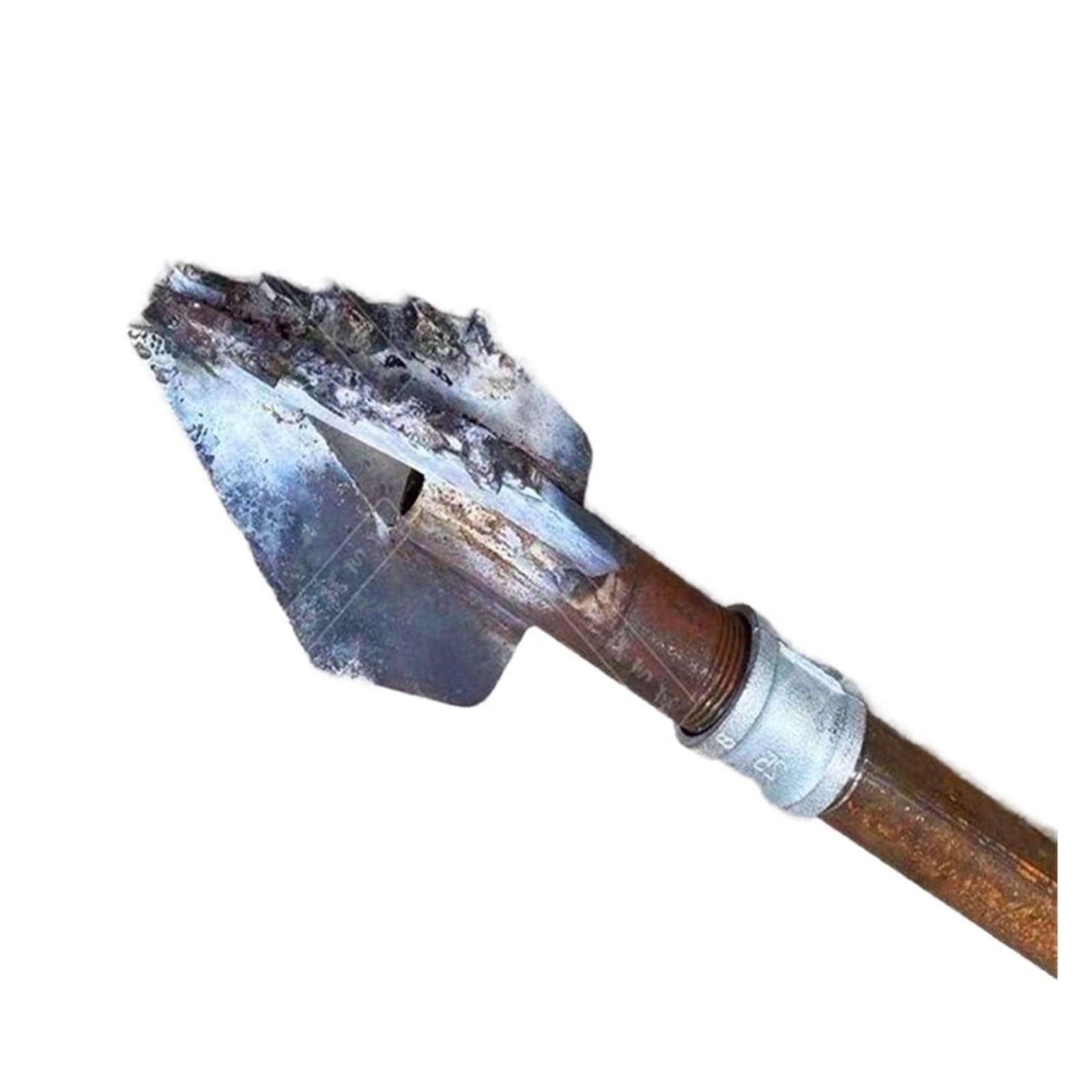 Broca de perforación de pozos de agua de 3 aspas, cabezal de perforación de aleación ultrarresistente con perforadora de pozos de agua en seco y húmedo para exploración de pozos(13.5cm/5.31in)