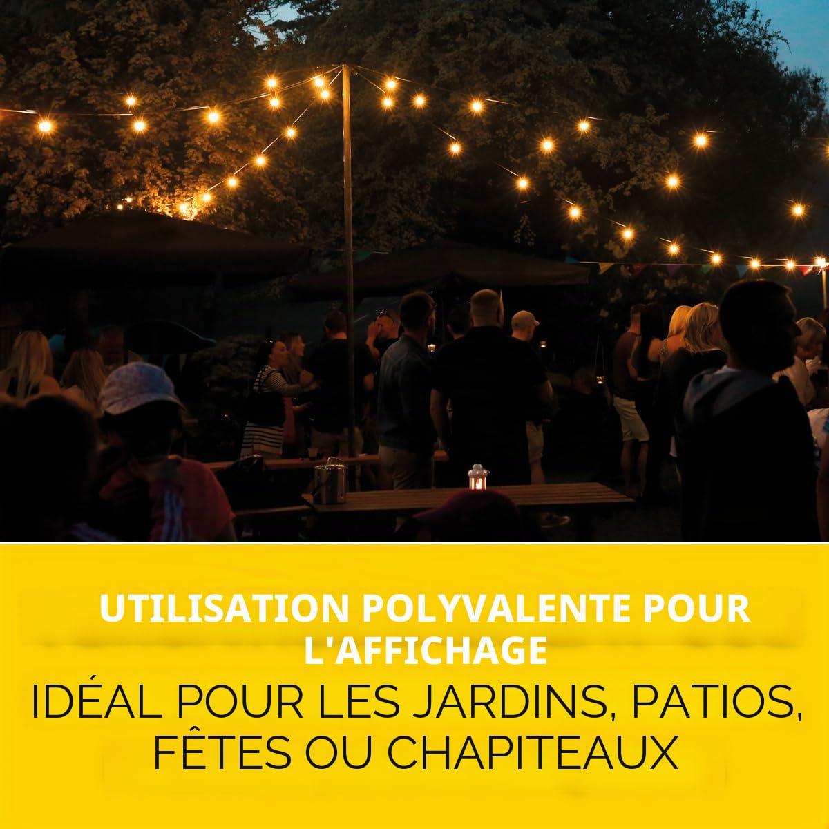 Poteaux de guirlande Festive Lights 1,5 m ou 2,4 m en acier métallique robuste pour lumières décoratives