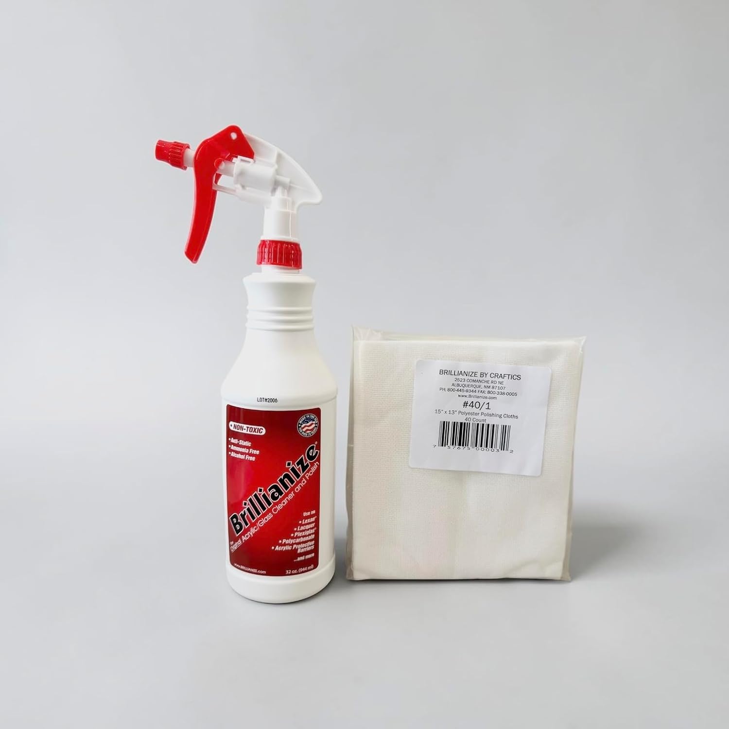 32 oz. Spray Bottles - With 5 SofKloth Polyester Polishing Cloths