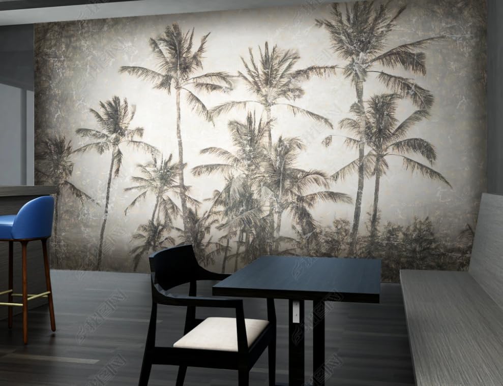 Papier peint intissé cocotier au format poster géant mural décoratif