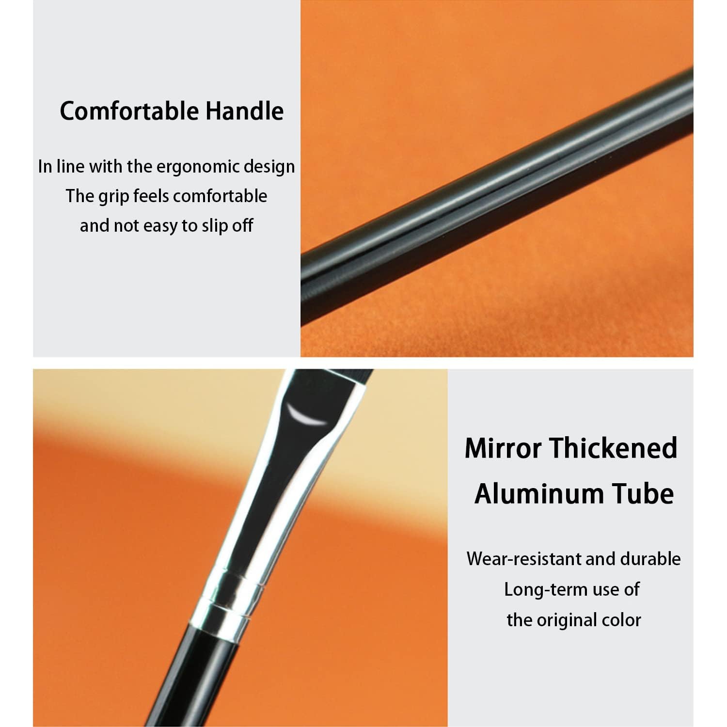Prosopyare Professional Double-Ended Angled Eyebrow Brush and Spoolie, Black - Image 4 thumbnail