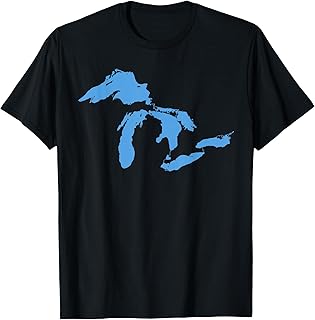 Great Lakes Michigan T-Shirt T-Shirt