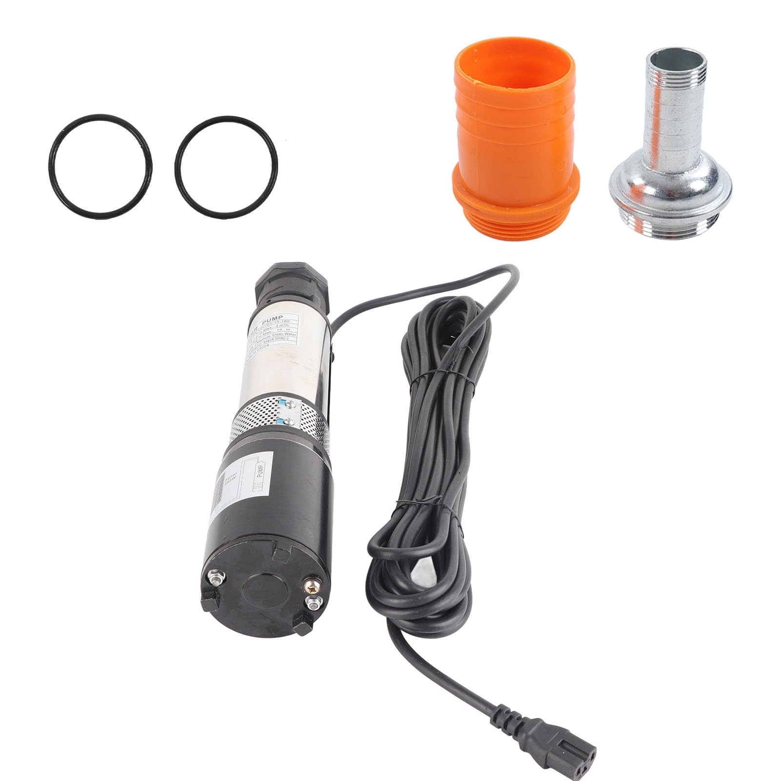 Bomba de Agua Solar de 12 V CC con Motor de Alambre de Cobre para Aplicaciones de Elevación Alta – Bomba de Pozo Sumergible de Acero Inoxidable de 180 W Ideal para Agricultura, Riego,