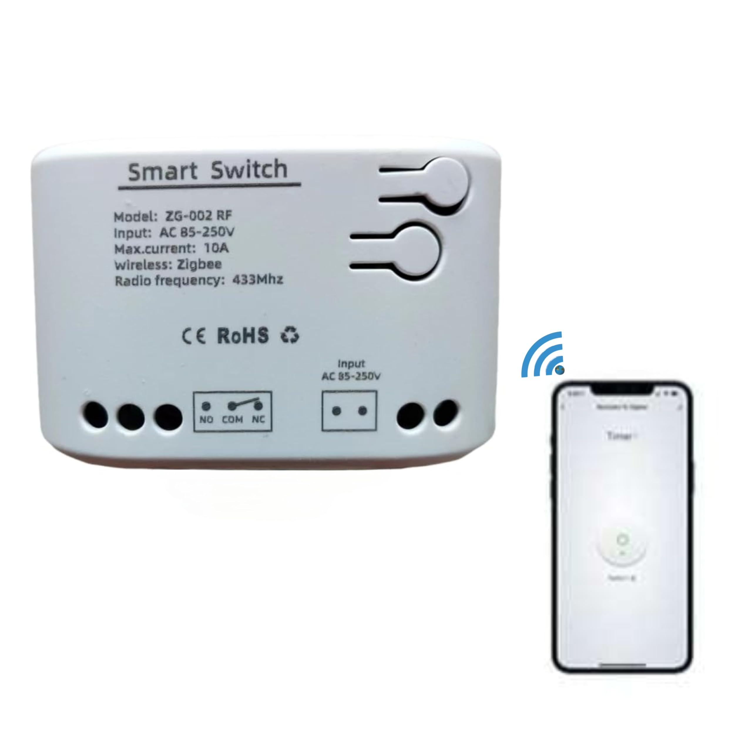 Easy Operation,1CH AC 85-250V USB 5V Relay Smart Switch Module,Wireless APP Remote Control,Works with Tuya Zigbee Gateway,Alexa,Google Home (Required