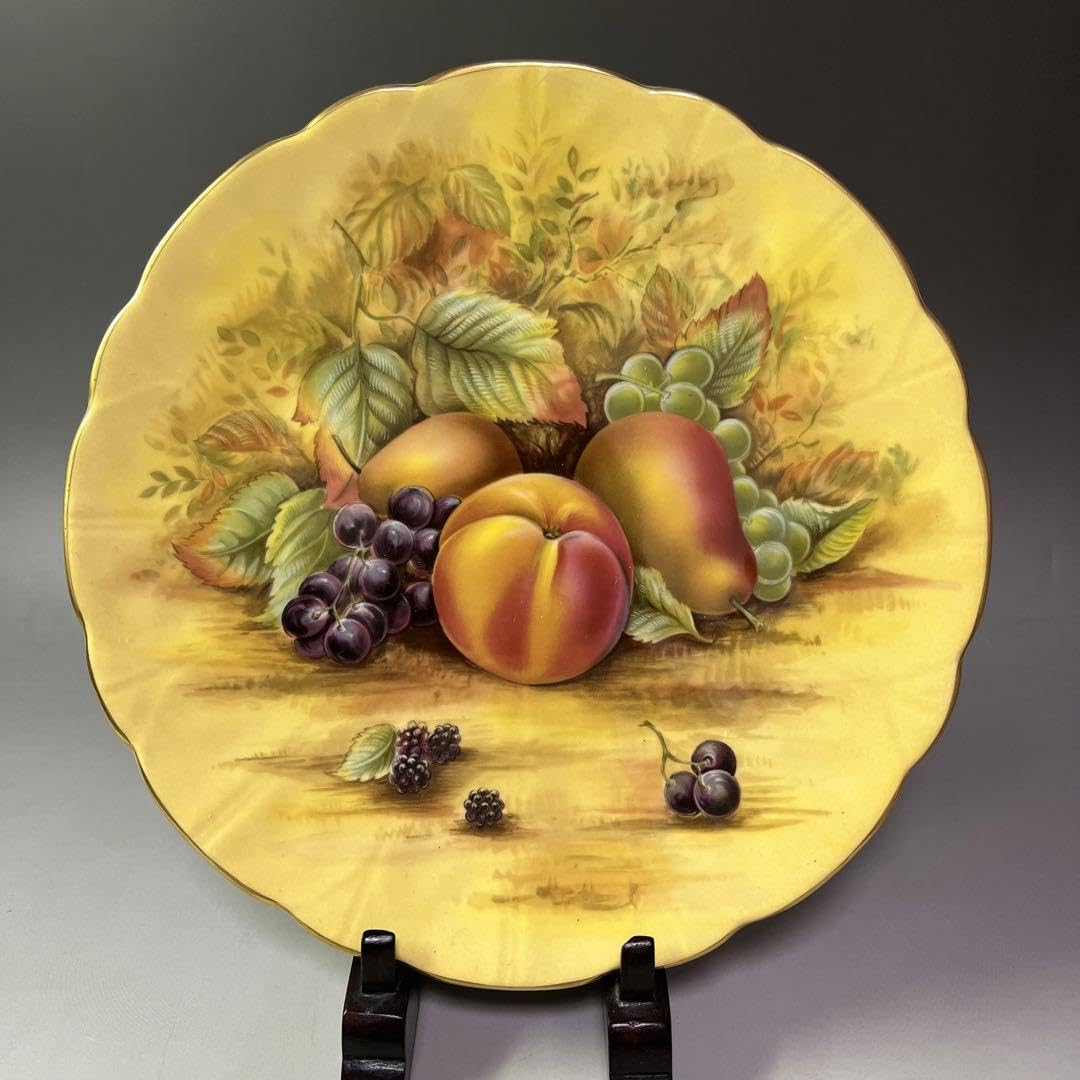 エインズレイ オーチャードゴールド プレート 21cm 美品 Aynsley エインズレイ オーチャードゴールド 中皿 リム 21cm 黄