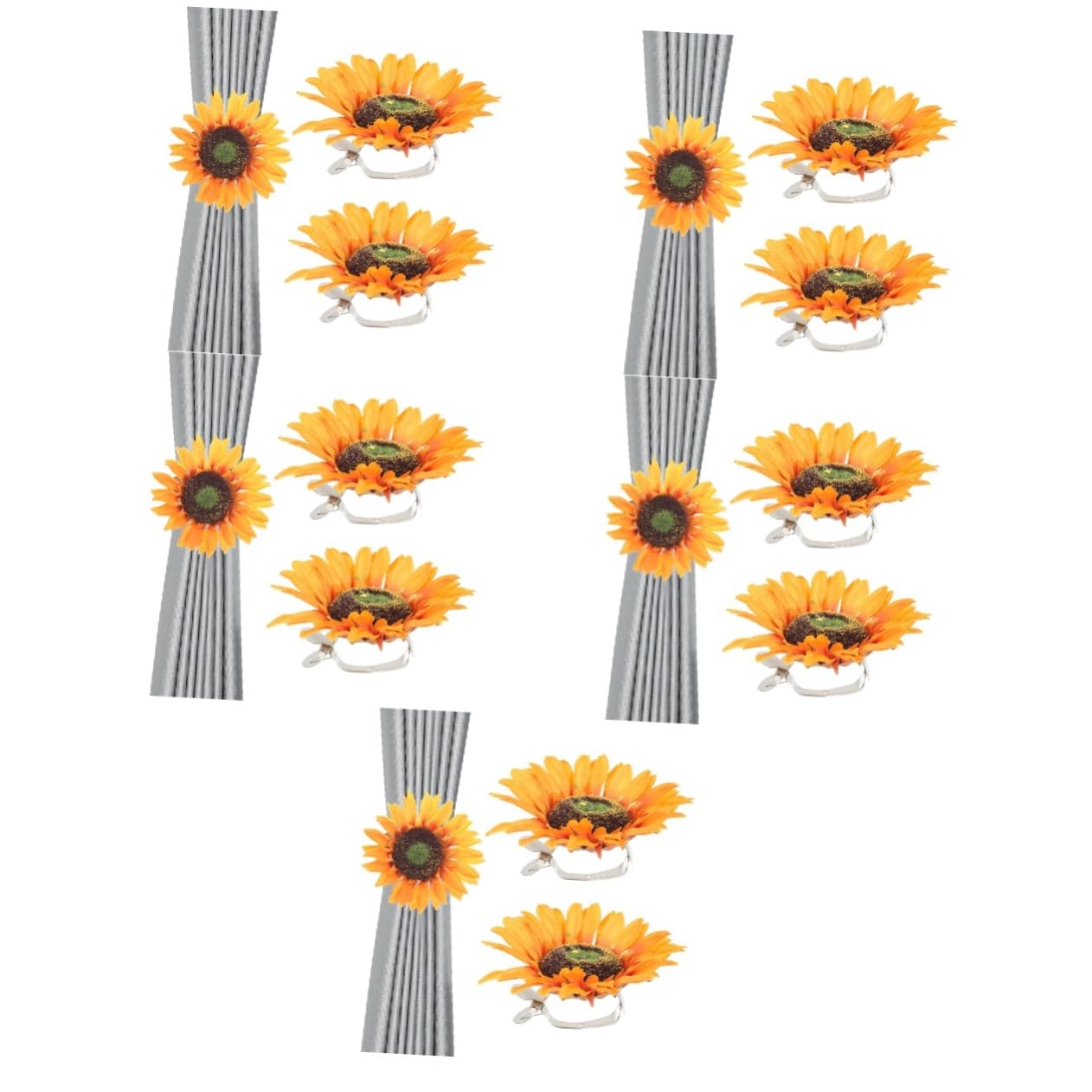 OUNONA 10stücke Sonnenblumen Vorhang Raffhalter Clips Stabile Gardinenbinder Für Schlafzimmer Wohnzimmer Büro Dekorative Vorhang Halterungen Mit Starkem Halt Klassisches Design Für
