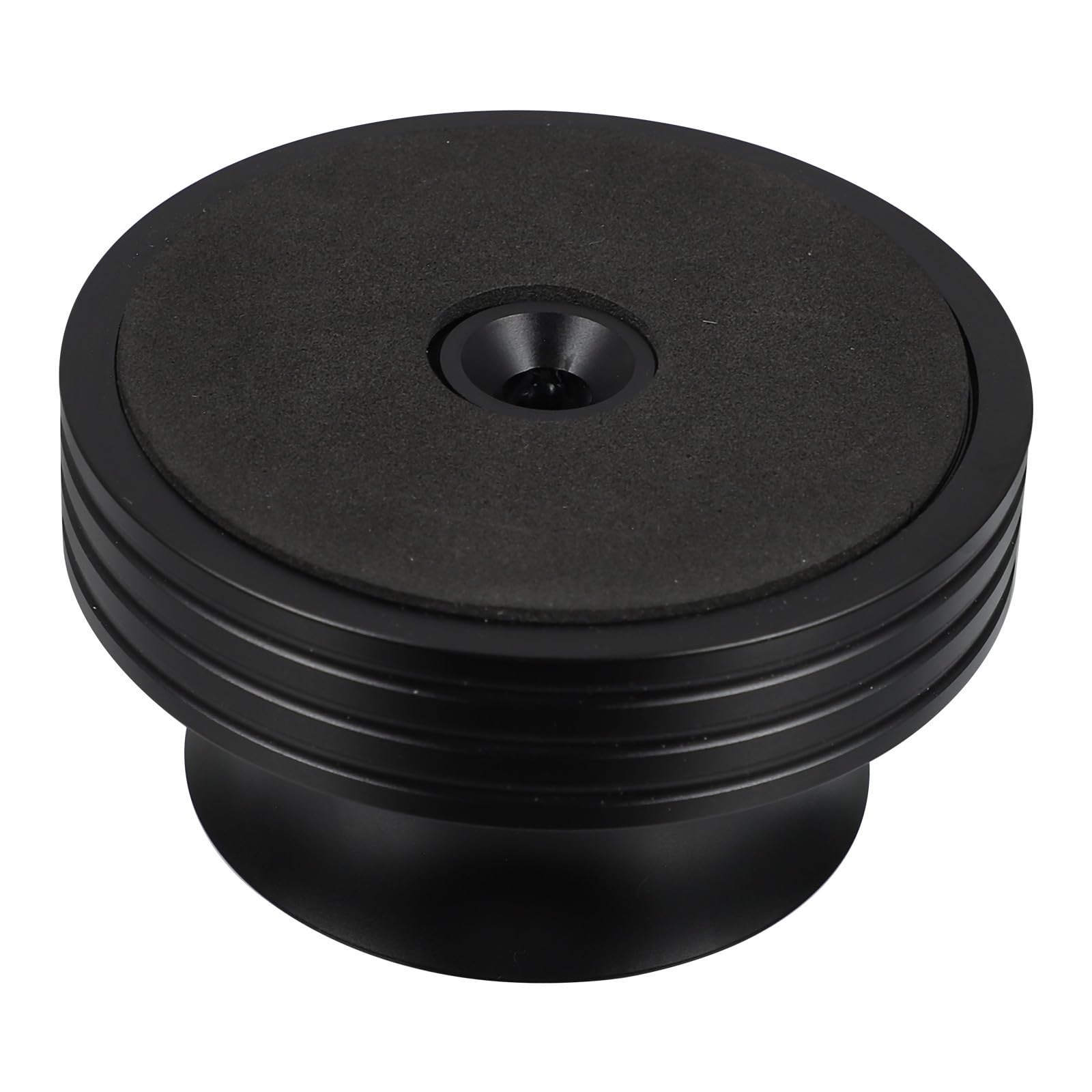 TOYANDONA Stabilizzatore per Migliorare la Qualità del Suono 400g per Vinile in Alluminio Nero Funzione Antivibrazione su Giradischi Professionale