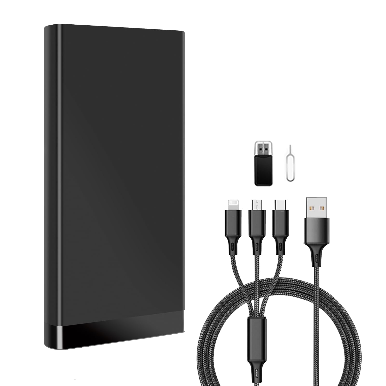 Telecamera Nascosta Portatile HD1080P, Mini Telecamera Spia Nascosta Esterno 10000mAh, Micro Telecamera Spia con Batteria 50 Ore con Visione Notturna e Registrazione in Loop per uso Interno ed Esterno