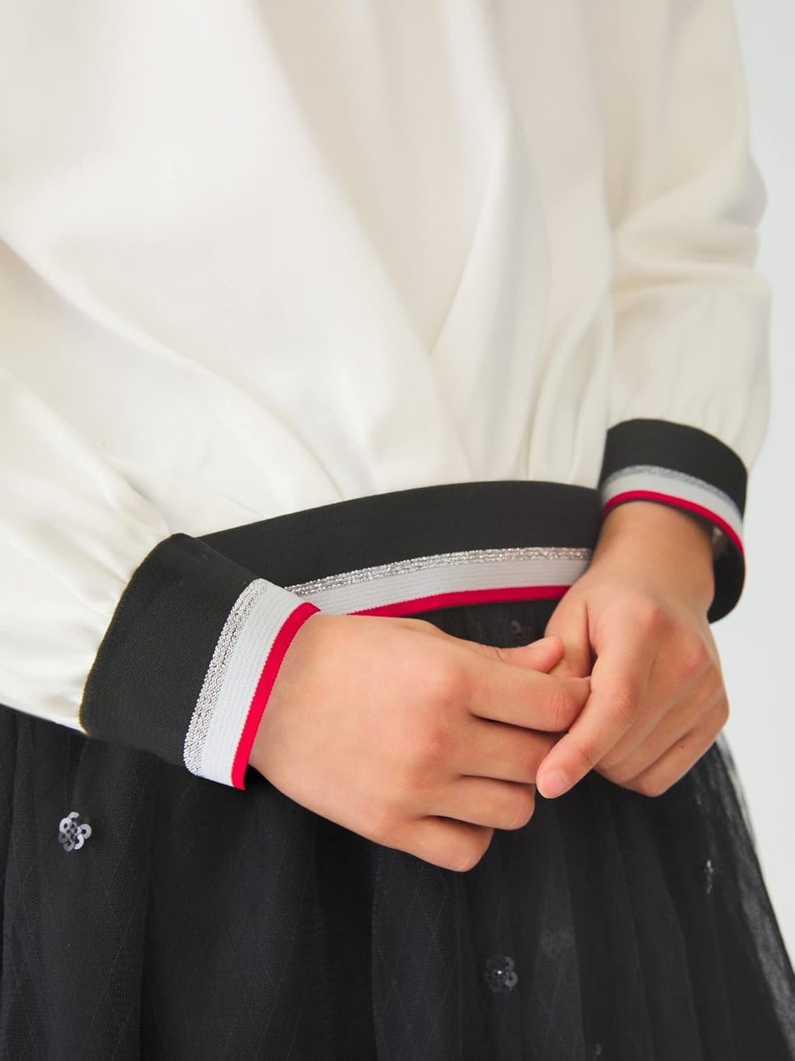 Abel & Lula Punto Milano Pullover for Girls Off White
