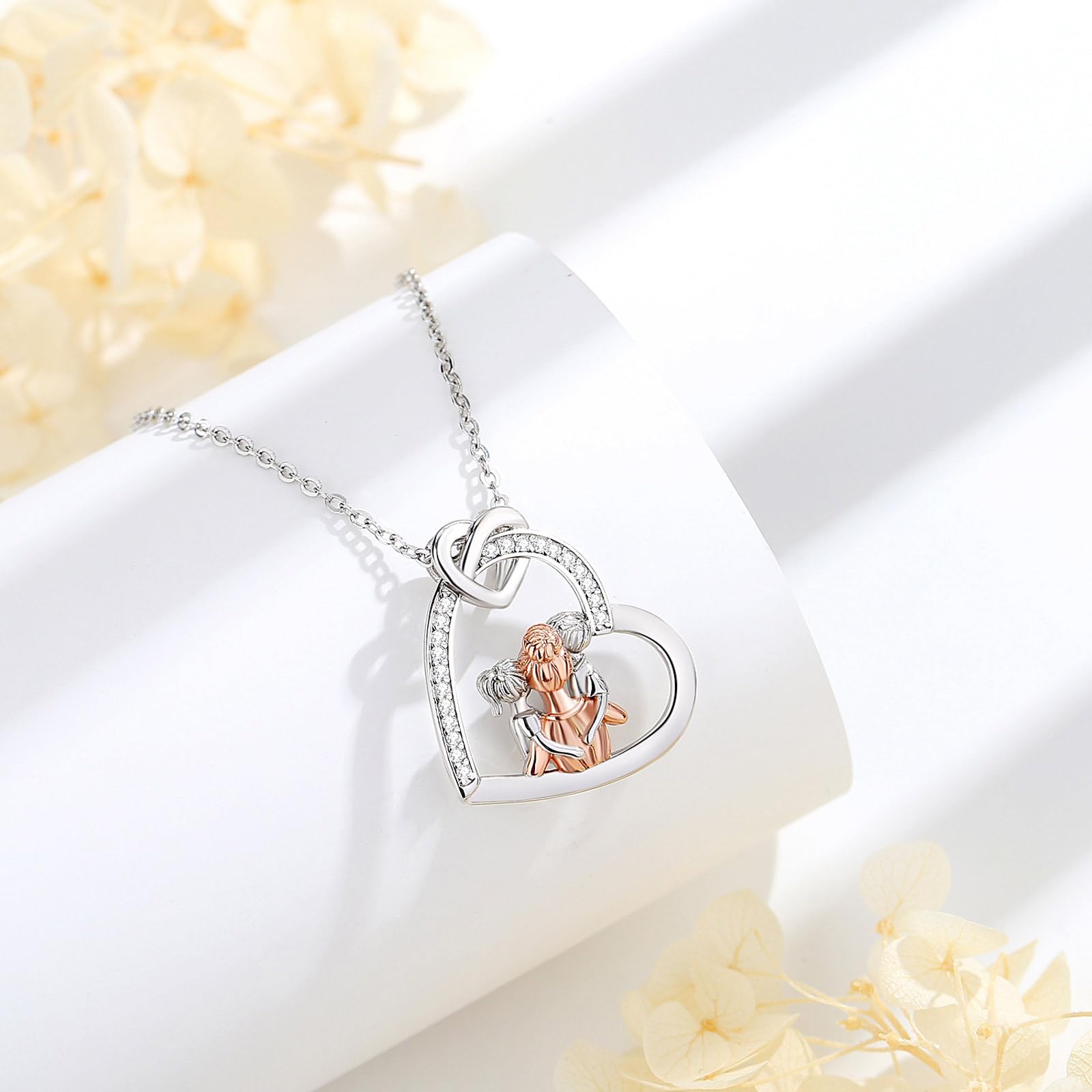 INFUSEU Regalo Mamma Collana, Mamma E Figlia Cuore Gioielli L'albero della vita Ciondolo Chiama Regalo Per La Festa Della Mammas