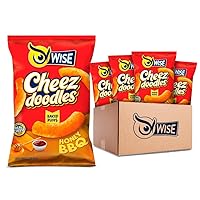 Vista 5 de Wise Snacks Cheez Doodles - Puffs horneados, queso cheddar real, 0.875 onzas (42 unidades), sin gluten