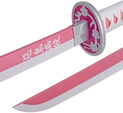 Miniatura 12 de Zisu Demon Slayer - Espada, alrededor de 41 pulgadas, pilares de Hashira y Katana protagonista para uso de cosplay, textura original de anime Negro