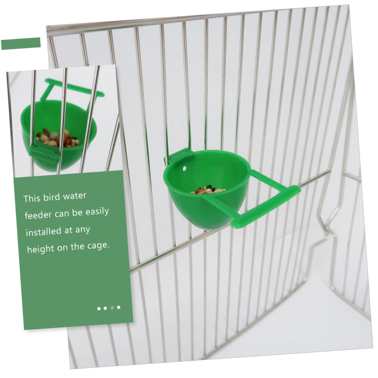POPETPOP 40piezas Comederos para Pájaros De Plástico Tazones De Alimentación para Jaulas Accesorios para Alimentación De Aves Fáciles De Instalar y Limpiar De Unidades