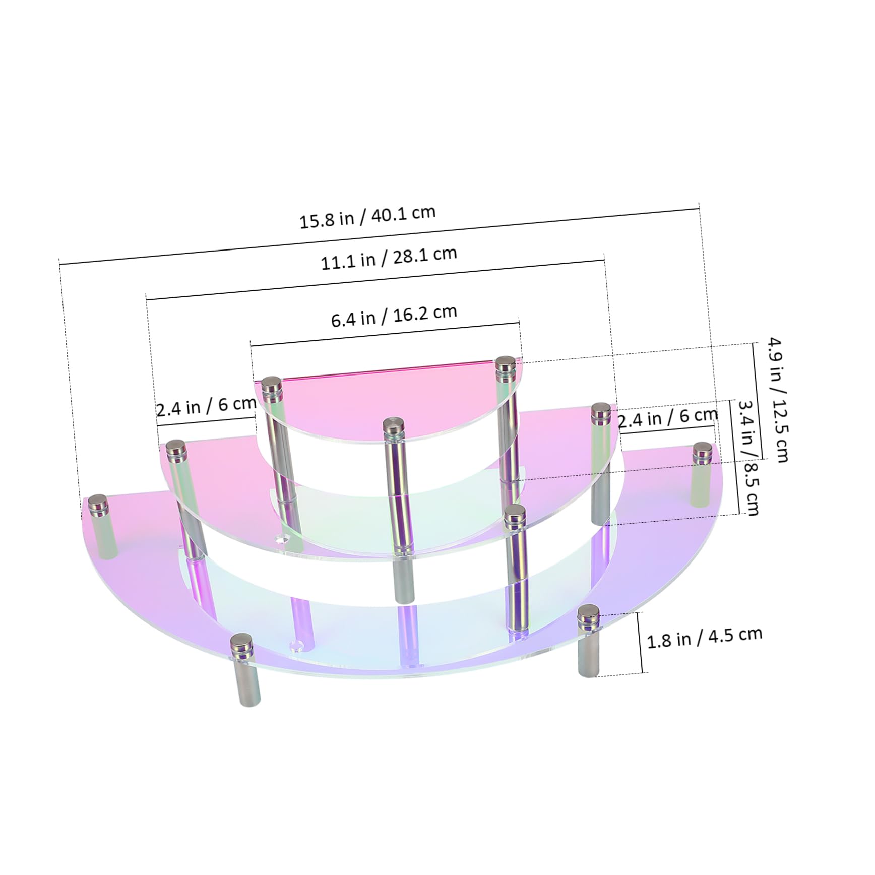 Soporte Acrílico para Cosméticos de Organizador de Perfumes y Postres Estante Transparente para Maquillaje y Cupcakes Montaje y Uso