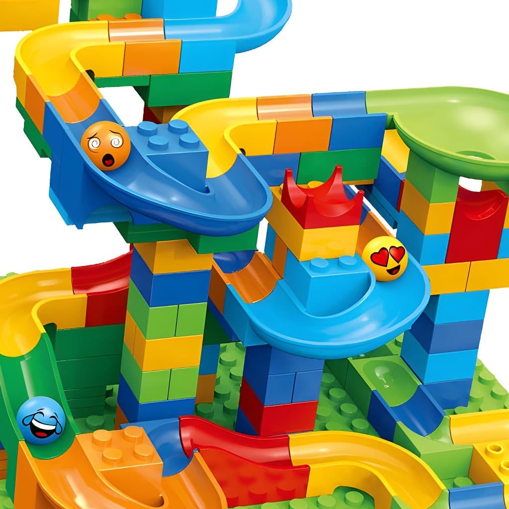 Pista delle biglie di mattoncini composta da 514 elementi, per bambini da 6 anni