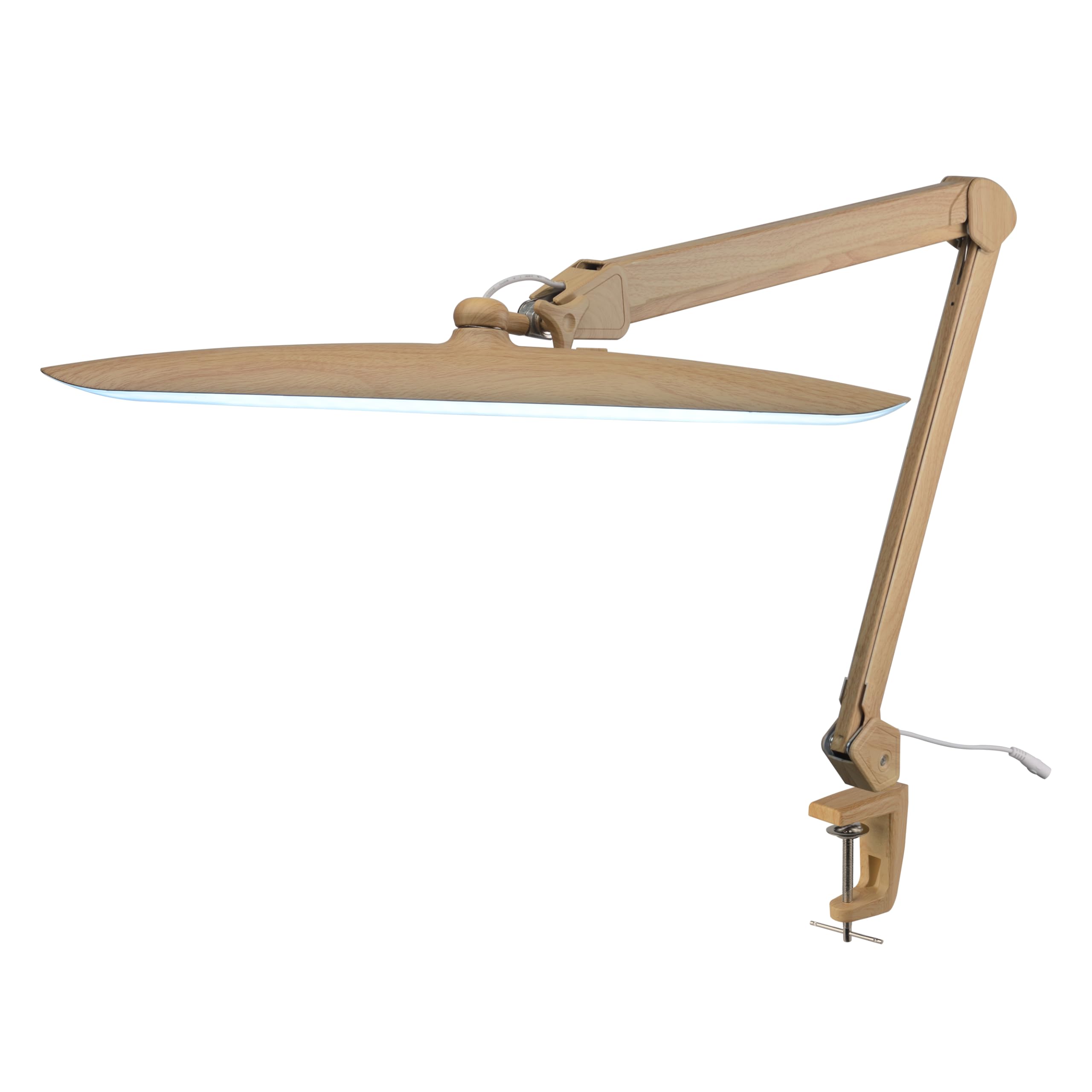 Neatfi LED Desk Lamp, 2200 Lumens, 24W, 20-Inch Head (Brown Wood)