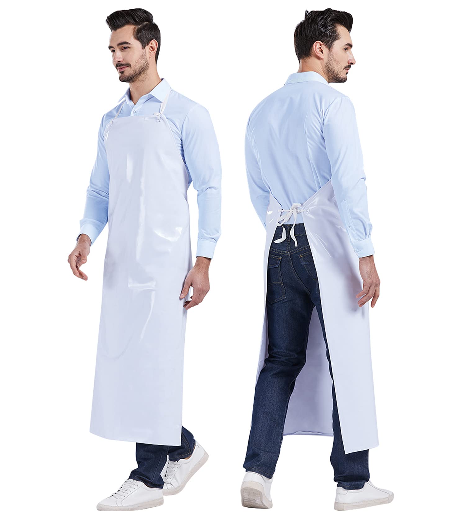 Nanxson Tablier imperméable pour hommes, tablier de travail réglable de lavage de boucher d'usine,CF3113