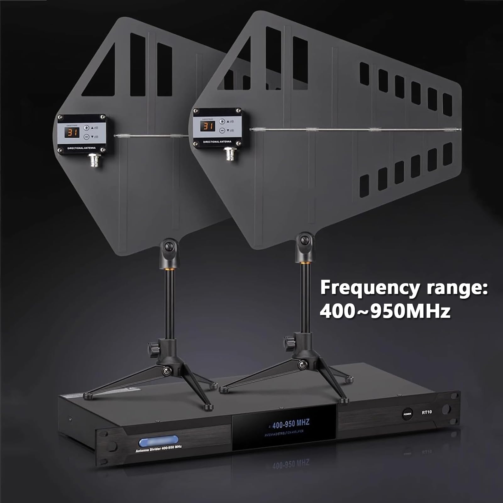 Amplificatore di Segnale per Microfono a 8 Canali, Processore Audio Digitale 4 Ingressi/8 Uscite, Copre La Gamma di Frequenza 400-950 MHz, USB, WiFi E RS485/232, per Palcoscenici