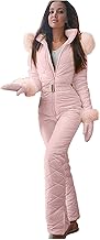Women's Ski Suit Thickened with Hood and Zip Snow Suit Winter Snowboard Elegant Complete Waterproof Tight Curvy Technicians Warm for Hiking Work