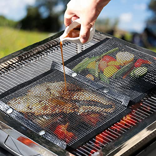3 bolsas de malla para parrilla reutilizables antideslizantes miniatura 6