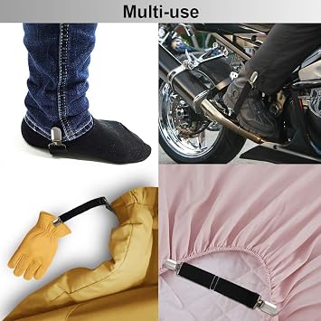 Boncas Improved Adjustable Elastic Boot Clips Boot Straps Pant Clips Stirrups Leg Straps Keeping Your Pants Tucked