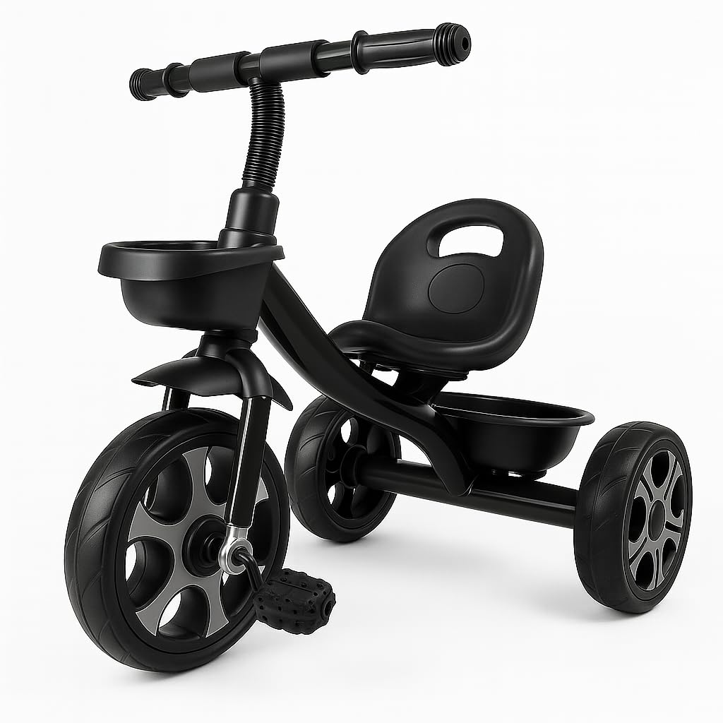 Foryourlittleone Kids Trike Venture Tricycle Baby Push Bike | Age 18 Months to 6 Years | Gift Toddler Tricycles (Black)