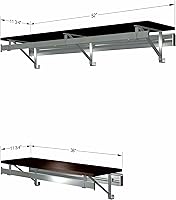 Vista 10 de RCMBY Elite 80" Top and Bottom Shelf Rod kit with Long Hang White Closet System