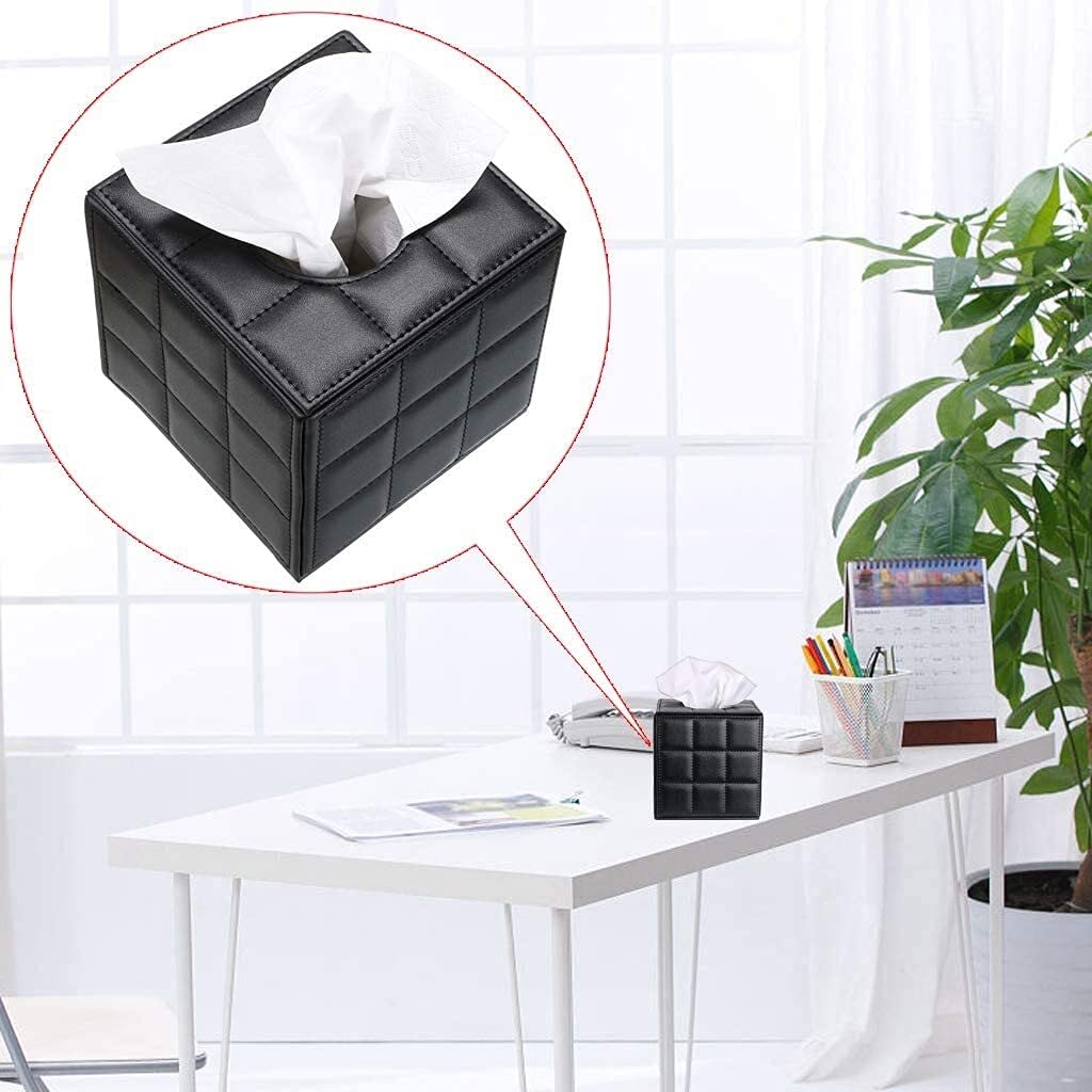 Amazon｜PU レザー キューブ ティッシュ ボックス ホルダー - 家庭用