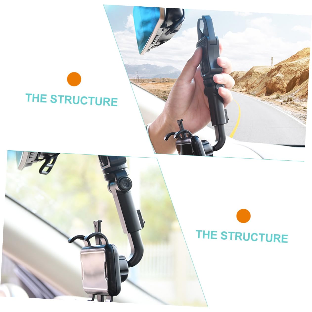 Hemobllo 2pezzi Telefonico Per Auto Smartphone Per Specchietto Retrovisore Accessorio Multifunzionale Per Compatibile Smartphone e -