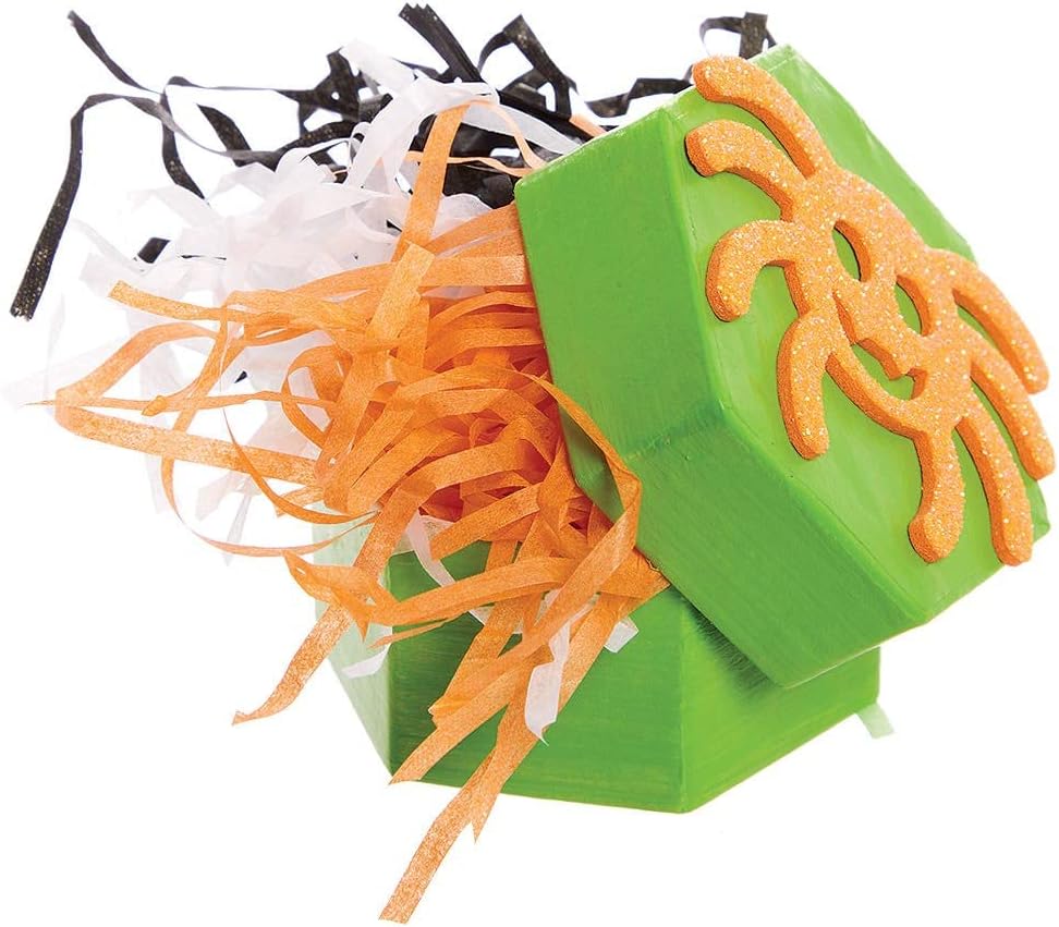 Baker Ross FX123 Halloween Shredded Tissue Paper - Pack of 100g, Paper for Crafts, Decorations and Gifts, Kids Halloween Arts and Crafts