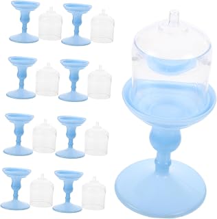 MAGICLULU 10pcs Candy Tray with Dome Display Stand for Desserts Wedding Treats and Snacks Candy Holder for Parties and Events